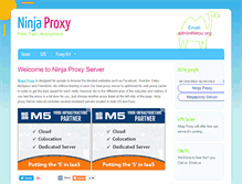 Tablet Screenshot of ninjaproxyserver.com
